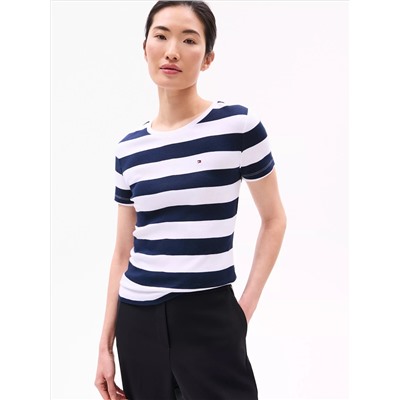 Rugby Stripe Crewneck T-Shirt