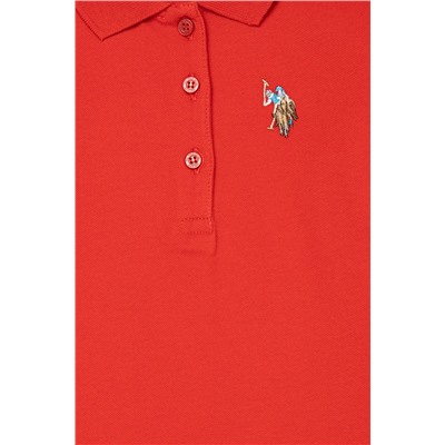 Çocuk Kırmızı Polo Yaka Basic Sweatshirt