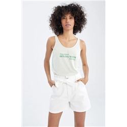 Defacto Relax Fit Bisiklet Yaka Slogan Baskılı Atlet X4482AZ22SM