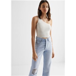 Jeans wideleg rotos decorativos