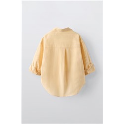 STRIPED SHIRT WITH RIBBED TOP