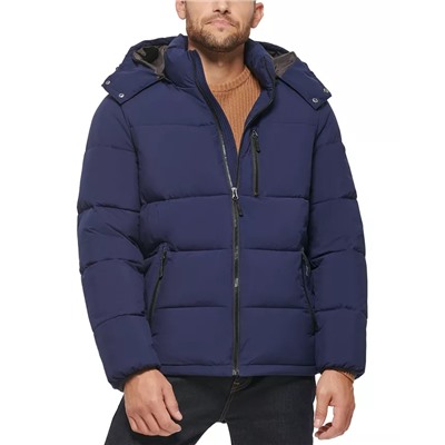 CLUB ROOM Men's Stretch Hooded Puffer Jacket, Created for Macy's