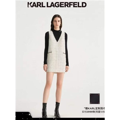 Твидовое платье - жилет Kar*l Lagerfel*d  Цвет на фото Материал: полиэстер
