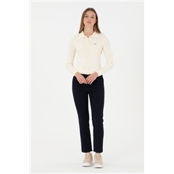 Kadın Lacivert Carrot Hight Waist Fit Kanvas Pantolon