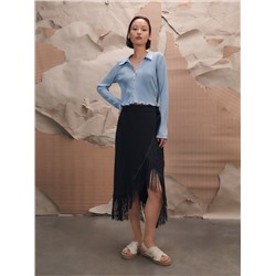Bluse mit gesprenkelter Textur