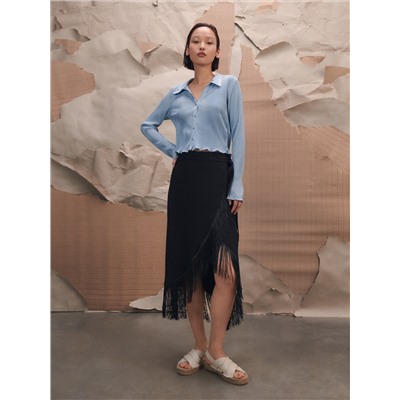Bluse mit gesprenkelter Textur