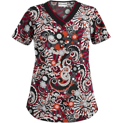 UA Pucci Power Pewter Scrub Top