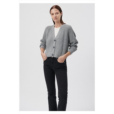 MaviGri Hırka Loose Fit / Bol Rahat Kesim 1710302-83096