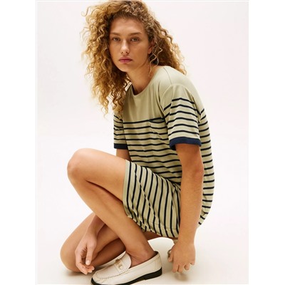 Stripe Pocket T-Shirt Dress