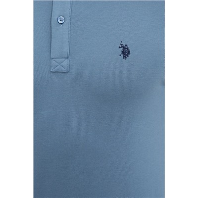 Erkek İndigo Basic Polo Yaka Tişört