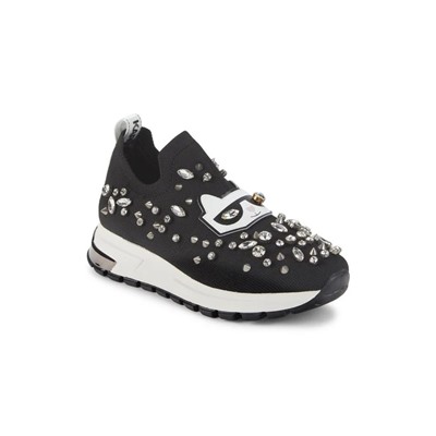 KARL LAGERFELD PARIS Malna Embellished Slip On Sneakers