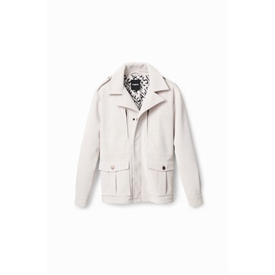 Chaqueta recta bolsillos