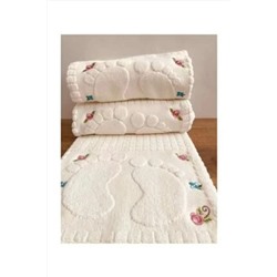 Ars, Elegant Paspas- 3 Tane Nakışlı Ayak Havlusu Pamuk Ölçü:50x70