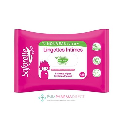 Saforelle Miss Lingettes Intimes x25