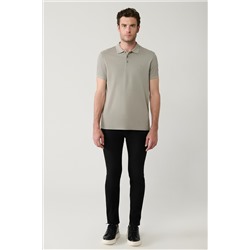 Taş %100 Pamuk Serin Tutan Polo Yaka T-Shirt