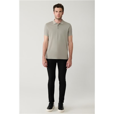 Taş %100 Pamuk Serin Tutan Polo Yaka T-Shirt