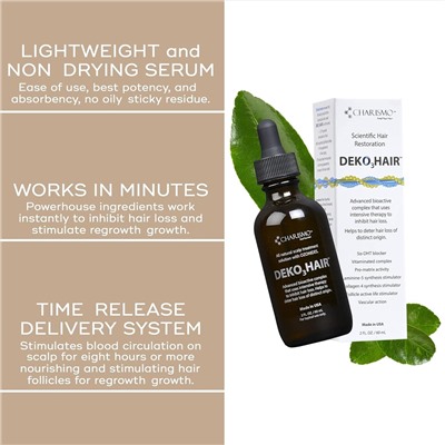 USA Dekohair Hair Regrowth Serum - Stops Hair Thinning, Promotes Growth, Increases Root Volume