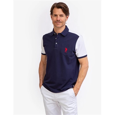 COLORBLOCK PIQUE POLO SHIRT WITH POCKET