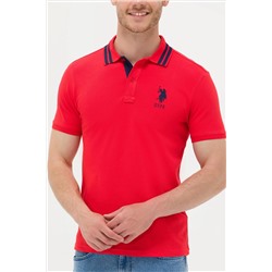 Erkek Kırmızı Basic Polo Yaka Tişört