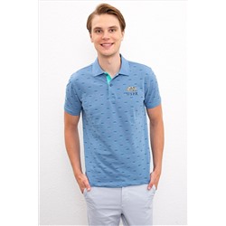 Erkek İndigo Polo Yaka Tişört