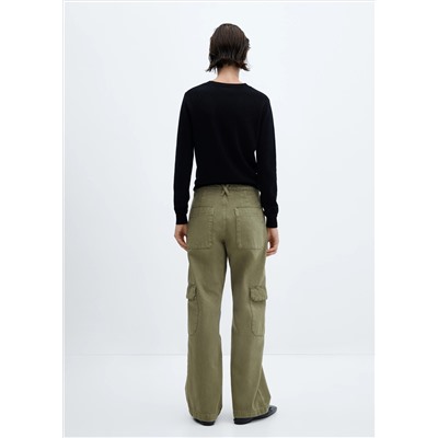 Jeans wideleg cargo