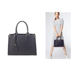 Bolso de piel Pure Azul marino