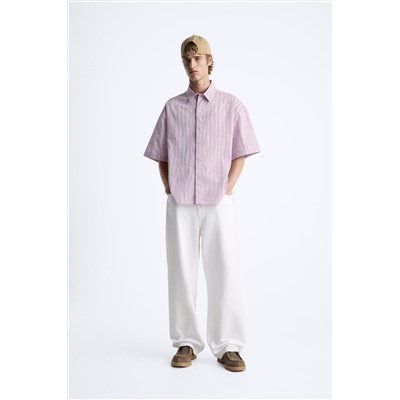 CAMISA RAYAS ESTAMPADO CONTRASTE