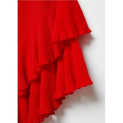 Vestido asimétrico volantes