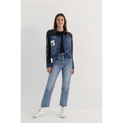 Chaqueta biker híbrida Mickey Mouse