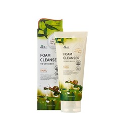 EKEL Foam Cleanser Snail Пенка для умывания с муцином улитки 180мл
