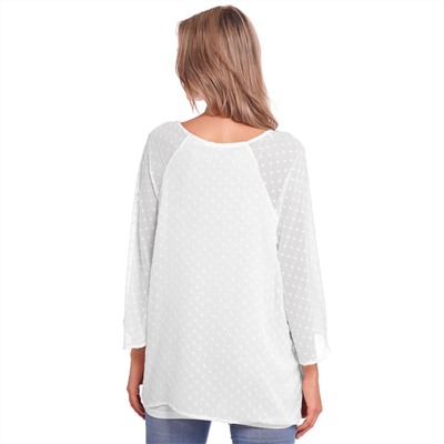 Damen Bluse mit weiten Raglanärmeln
