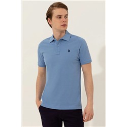Erkek Koyu Mavi Polo Yaka Basic T-Shirt
