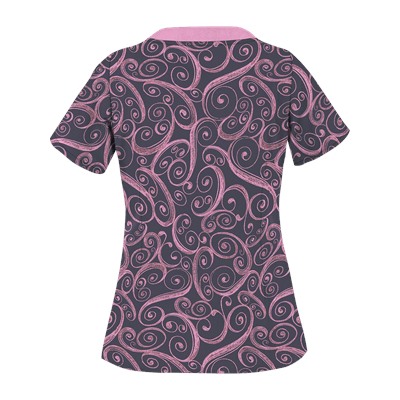 UA Windy Granite Print Scrub Top