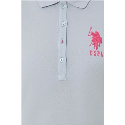 Kadın Açık Mavi Basic Polo Yaka Tişört