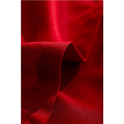 Ciel King Size %100 Pamuk Lastiksiz Saten Çarşaf - Kırmızı