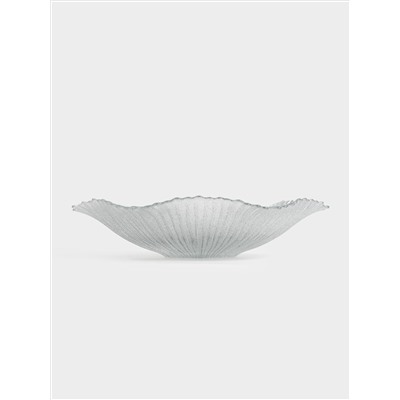 Ваза для фруктов, 32х7 см, стекло Р, серебристая, Avila