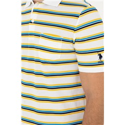 Erkek Regular Fit Polo Yaka Beyaz Tişört