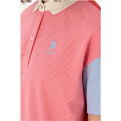 Kadın Pembe Polo Yaka Tişört