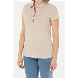 Kadın Taş Basic Polo Yaka Tişört