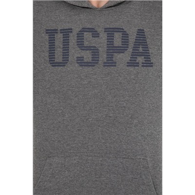 Erkek Antrasit Melanj Kapüşonlu Basic Sweatshirt