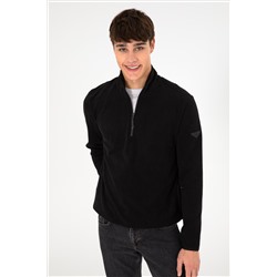 Erkek Siyah Basic Sweatshirt