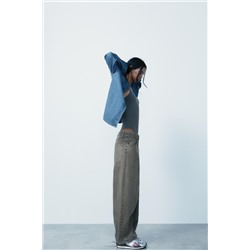 TRF MID-RISE BAGGY BALLOON JEANS