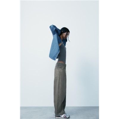 TRF MID-RISE BAGGY BALLOON JEANS