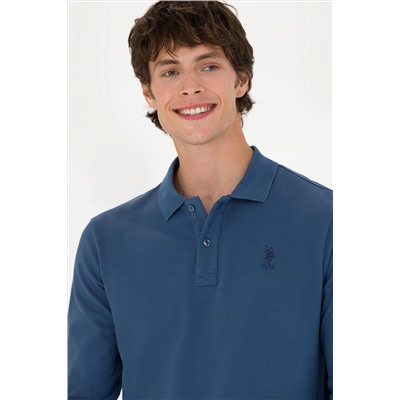 Erkek İndigo Basic Sweatshirt