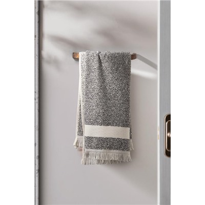 Brest %100 Pamuk İpliği Boyalı Yüz Havlusu - Antrasit - 50x85 cm - Natural Koleksiyon