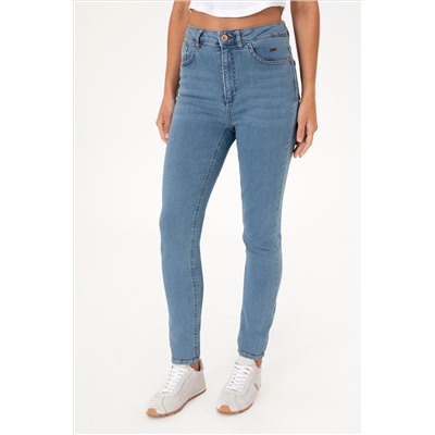 Kadın Açık Mavi Skinny High Waist Fit Jean Pantolon