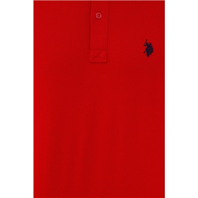 Erkek Kırmızı Basic Polo Yaka Tişört