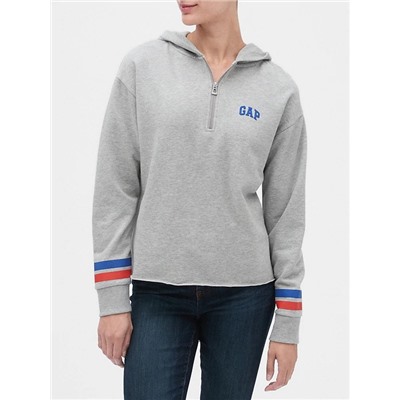 Gap Logo Half-Zip Hoodie in French Terry