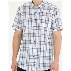 Lacivert Regular Fit Kısa Kollu Gömlek