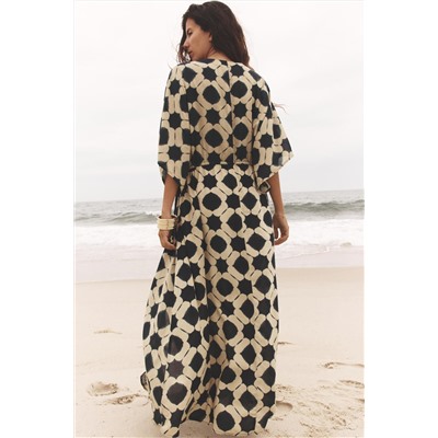 PRINTED KAFTAN DRESS